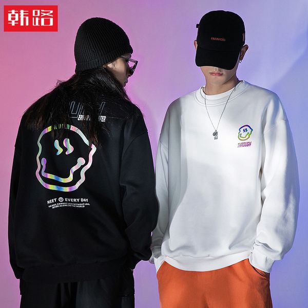 hanlu мужской модный бренд свитер осенью 2020, Black 
hanlu мужской модный бренд свитер осенью 2020, Black