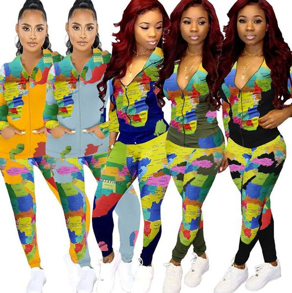 map print hooded casual suit womens tracksuit hoodie zip jacket zipper coat and pants leggings two piece outfits clothing set d102101, White 
map print hooded casual suit womens tracksuit hoodie zip jacket zipper coat and pants leggings two piece outfits clothing set d102101, White
