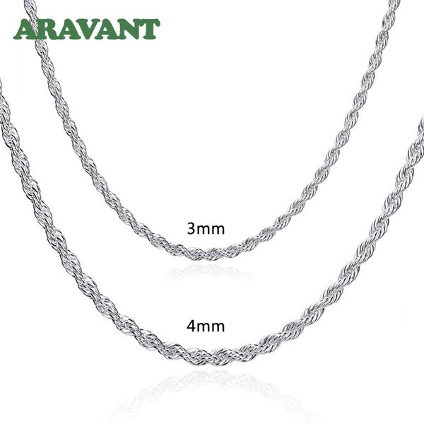 925 silver 3mm/4mm twist necklace chain for men women fashion jewelry q1218, Black
925 silver 3mm/4mm twist necklace chain for men women fashion jewelry q1218, Black