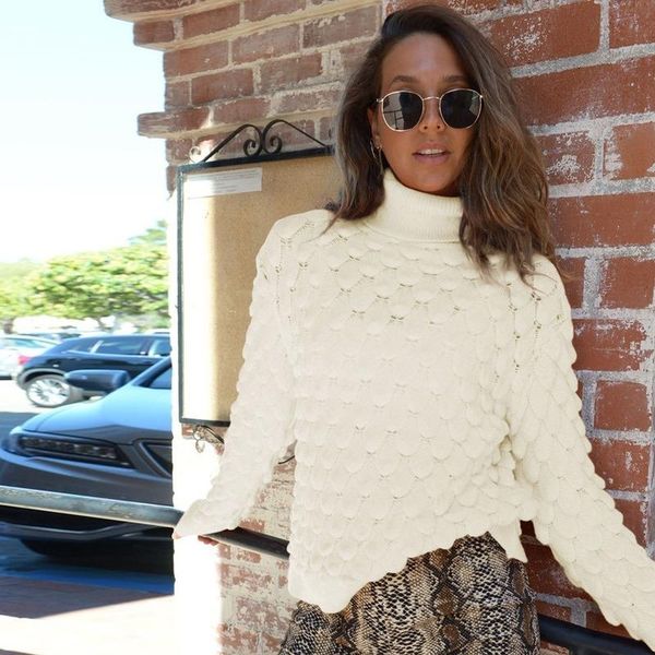 women's sweaters fashion fish scales pattern patchwork knit pullover sweater women high neck long sleeve thick warm pull femme hiver, White;black
women's sweaters fashion fish scales pattern patchwork knit pullover sweater women high neck long sleeve thick warm pull femme hiver, White;black