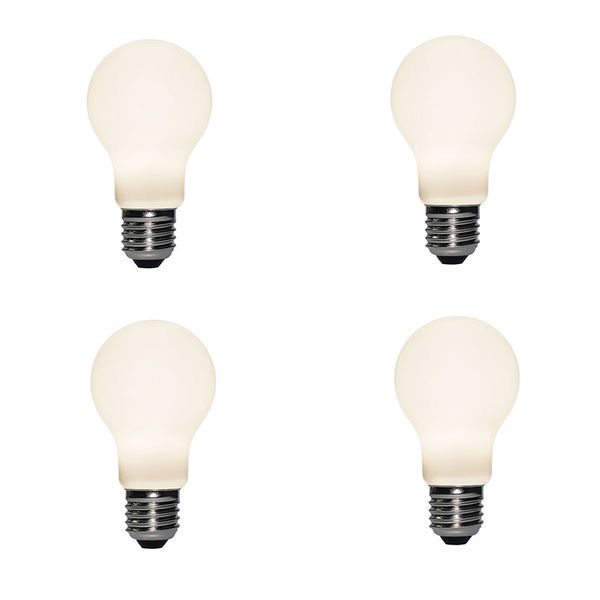 liii&artman 6w led light bulb a60, e27 base matt opal warm white 2500k cri95 420lm, 50w equivalent edison bulb (4-pack)
liii&artman 6w led light bulb a60, e27 base matt opal warm white 2500k cri95 420lm, 50w equivalent edison bulb (4-pack)