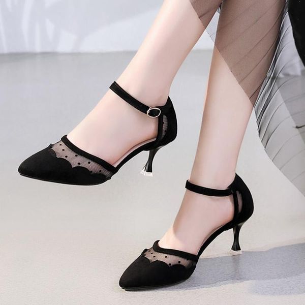 sandals for women 2021 elegant buckle strap summer pointe high heels mesh breathable party pumps zapatos de mujer f-26, Black
sandals for women 2021 elegant buckle strap summer pointe high heels mesh breathable party pumps zapatos de mujer f-26, Black