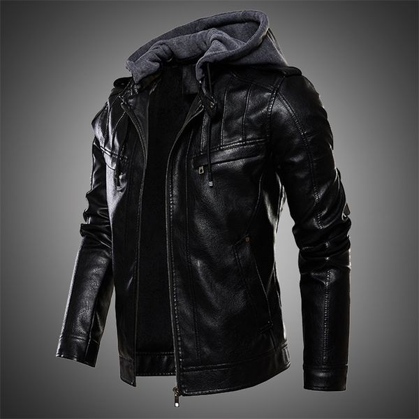 mens jacket pu leather jacket men hooded coat fur lined motorcycle jacket fashion coat autumn winter coat plus size 4xl 5xl 201114, Black;brown
mens jacket pu leather jacket men hooded coat fur lined motorcycle jacket fashion coat autumn winter coat plus size 4xl 5xl 201114, Black;brown