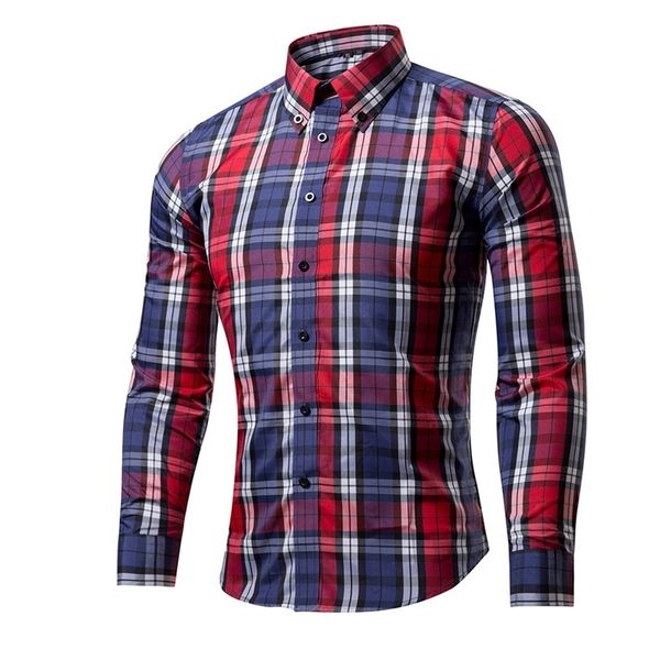 spring and autumn cotton polyester plaid street star version men's long sleeve turn down collar casual shirt y200409, White;black
spring and autumn cotton polyester plaid street star version men's long sleeve turn down collar casual shirt y200409, White;black
