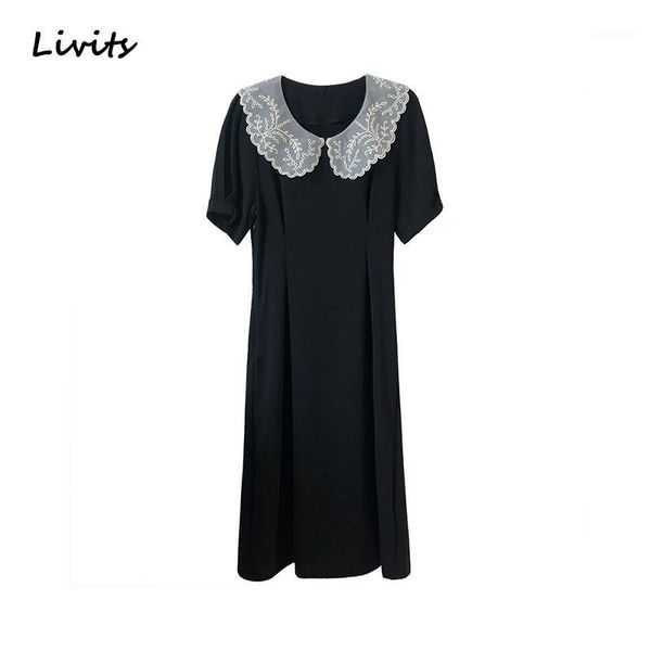 women's dresses french mid-calf long maxi dress chiffon round neck half sleeve a-line lace casual plain solid for female1, Black;gray
women's dresses french mid-calf long maxi dress chiffon round neck half sleeve a-line lace casual plain solid for female1, Black;gray