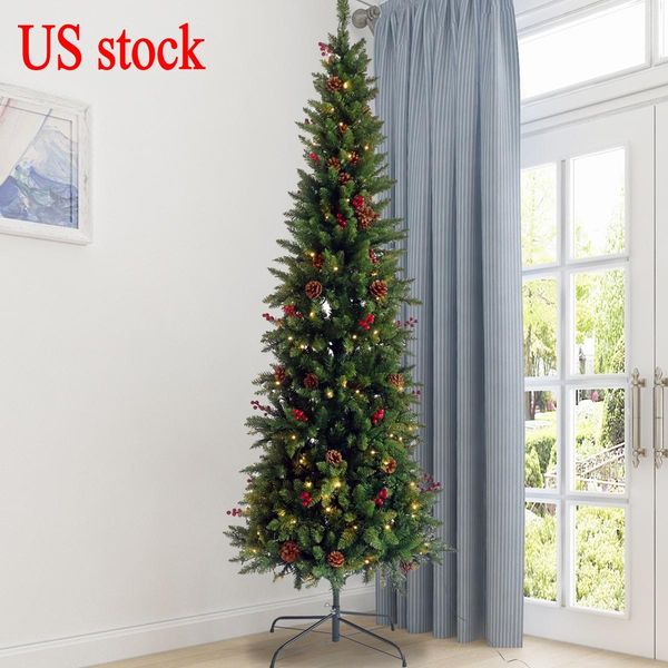 us stock artificial slim christmas tree pre-lit pencil feel real skinny fir tree with cones and berries 7.5ft foldable metal stand w49819947
us stock artificial slim christmas tree pre-lit pencil feel real skinny fir tree with cones and berries 7.5ft foldable metal stand w49819947