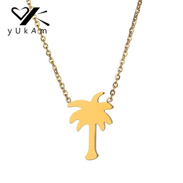 pendant necklaces yukam simple coconut tree stainless steel gold palm clavicle chain choker for women bff jewelry, Silver
pendant necklaces yukam simple coconut tree stainless steel gold palm clavicle chain choker for women bff jewelry, Silver