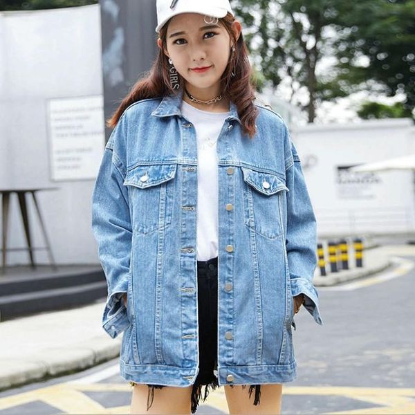 solid turn-down collar jean jacket for women loose casual blue fashionable women coats female outwear denim feminine, Black;brown
solid turn-down collar jean jacket for women loose casual blue fashionable women coats female outwear denim feminine, Black;brown