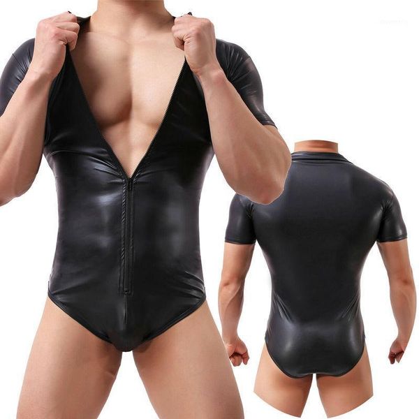 mens undershirts pu leather wetlook zipper jumpsuits pvc catsuit one-piece bodysuits wrestling singlet leotard dance clubwear1, Black;brown
mens undershirts pu leather wetlook zipper jumpsuits pvc catsuit one-piece bodysuits wrestling singlet leotard dance clubwear1, Black;brown