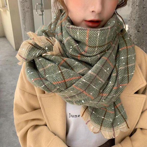 scarves korean plaid imitation cashmere scarf women autumn winter thick warm blanket oversized women's shawl wrap m2050, Blue;gray
scarves korean plaid imitation cashmere scarf women autumn winter thick warm blanket oversized women's shawl wrap m2050, Blue;gray