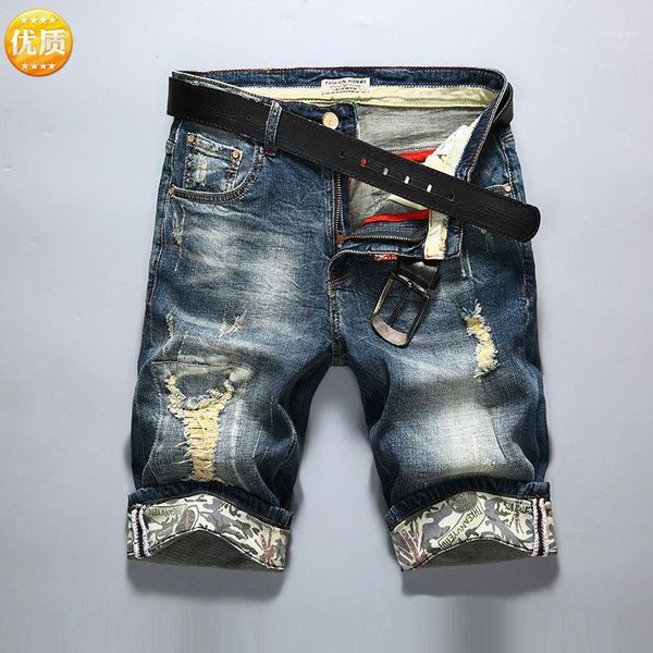 cross border men's denim shorts korean version slim hole fashion 5-point pants summer youth elastic capris1, Blue
cross border men's denim shorts korean version slim hole fashion 5-point pants summer youth elastic capris1, Blue