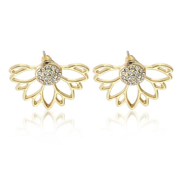 Creative hollow lotus leaf zircon earrings temperament wild ear jewelry party birthday gift, Golden;silver
Creative hollow lotus leaf zircon earrings temperament wild ear jewelry party birthday gift, Golden;silver