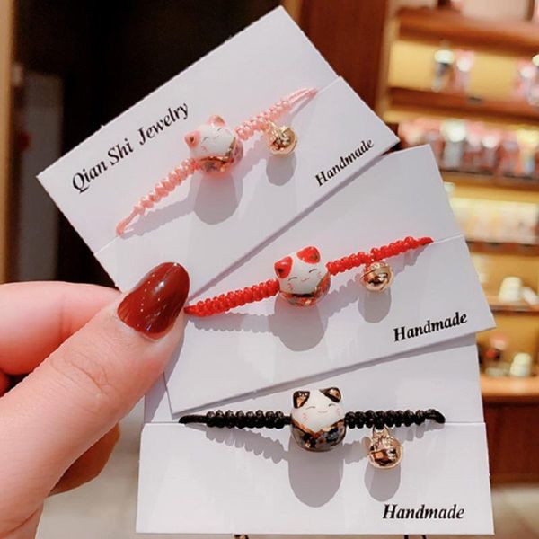 adjustable handmade red braided rope thread bracelet for women girls luck ceramic cat pendant bracelet japanese style jewelry, Golden;silver
adjustable handmade red braided rope thread bracelet for women girls luck ceramic cat pendant bracelet japanese style jewelry, Golden;silver