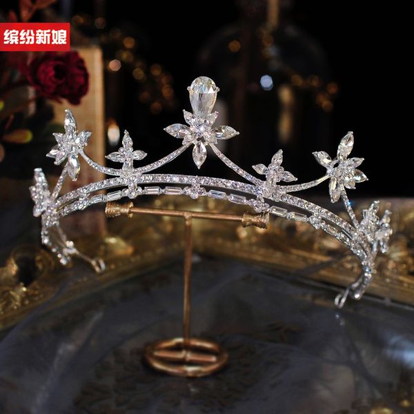 new super flash simple star bride crown headdress princess korean crystal wedding dress banquet hair accessories, Silver
new super flash simple star bride crown headdress princess korean crystal wedding dress banquet hair accessories, Silver
