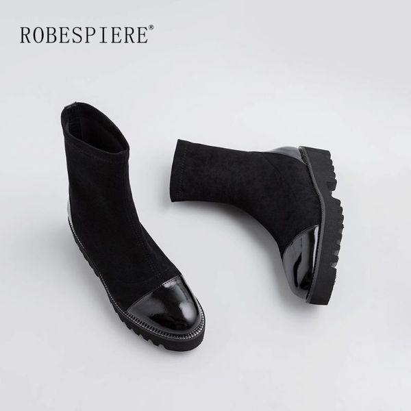 robespiere 2020 genuine leather platform boots winter new warm plush snow boots round toe casual women b2, Black
robespiere 2020 genuine leather platform boots winter new warm plush snow boots round toe casual women b2, Black