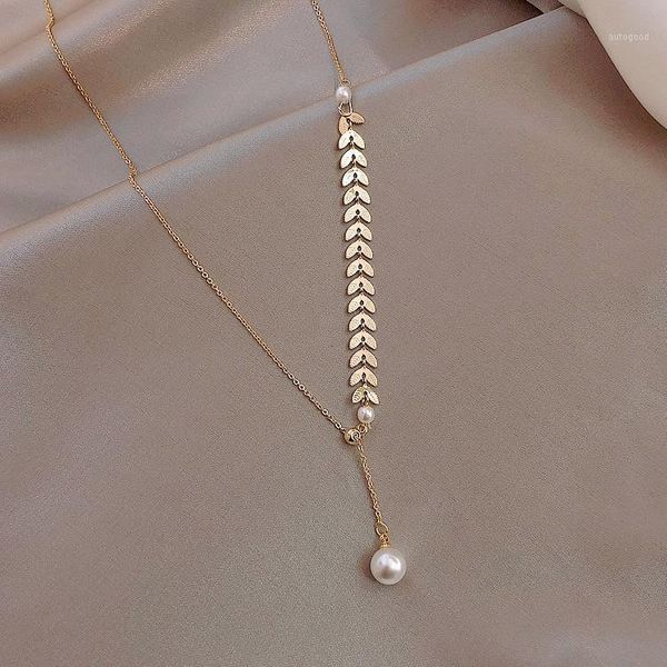 1pc/bag fashion pearl titanium steel beauty ladies necklace for women design pendant jewelry chain ornaments sxl00191, Golden;silver 
1pc/bag fashion pearl titanium steel beauty ladies necklace for women design pendant jewelry chain ornaments sxl00191, Golden;silver