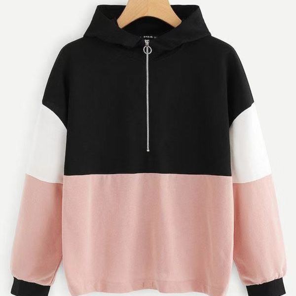 2nlck fashion style color pullover hoodie sweater long sleeve contrast hoodie stitching pullover collar women's wear xkgaf, Black
2nlck fashion style color pullover hoodie sweater long sleeve contrast hoodie stitching pullover collar women's wear xkgaf, Black