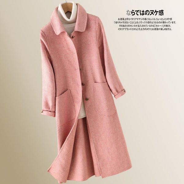 autumn winter jacket women 100% wool coat handmade double-side woolen coat female korean plaid pink jackets ldr-0202 my19461, Black
autumn winter jacket women 100% wool coat handmade double-side woolen coat female korean plaid pink jackets ldr-0202 my19461, Black
