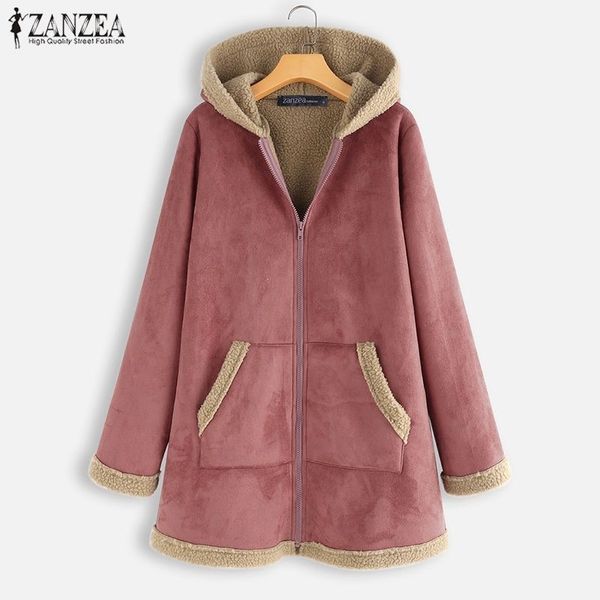 plus size zanzea winter zipper fleece jackets women vintage solid hooded long sleeve warm coats overcoats femme outwear t200212, Black;brown
plus size zanzea winter zipper fleece jackets women vintage solid hooded long sleeve warm coats overcoats femme outwear t200212, Black;brown