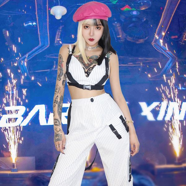 jazz hip hop costume adults rave nightclub dj ds hip hop clothing dancer outfit street dancewear singer stage wear, Black;red
jazz hip hop costume adults rave nightclub dj ds hip hop clothing dancer outfit street dancewear singer stage wear, Black;red
