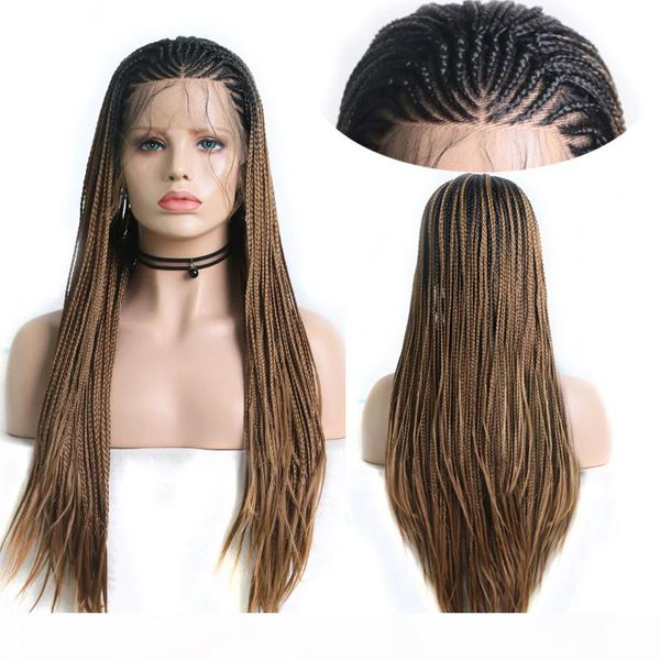 charisma long ombre brown micro braiding synthetic lace front wigs for women heat resistant two tone braided box braids wigs, Black
charisma long ombre brown micro braiding synthetic lace front wigs for women heat resistant two tone braided box braids wigs, Black