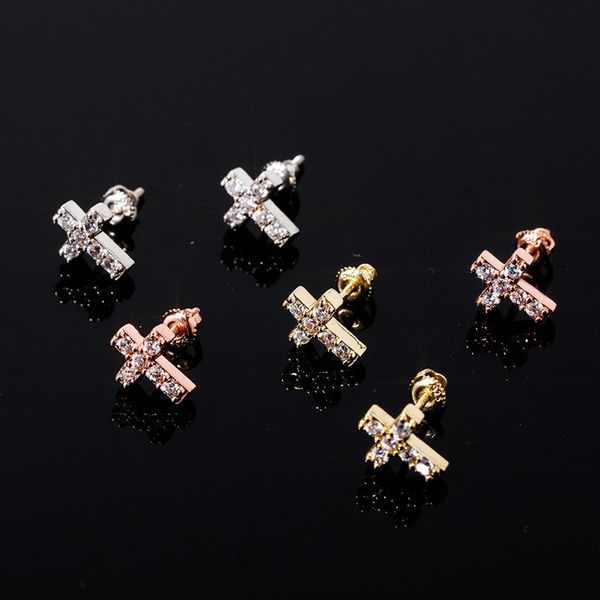 925 silver earrings for men women luxury bling zircon stud earrings fashion 18k gold rhodium plated hip hop cross earrings jewelry, Golden;silver
925 silver earrings for men women luxury bling zircon stud earrings fashion 18k gold rhodium plated hip hop cross earrings jewelry, Golden;silver