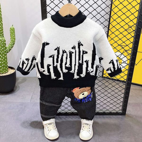 boys' baby plush autumn and t-shirt exotic winter korean children's thickened mink sweater vztv, Blue
boys' baby plush autumn and t-shirt exotic winter korean children's thickened mink sweater vztv, Blue