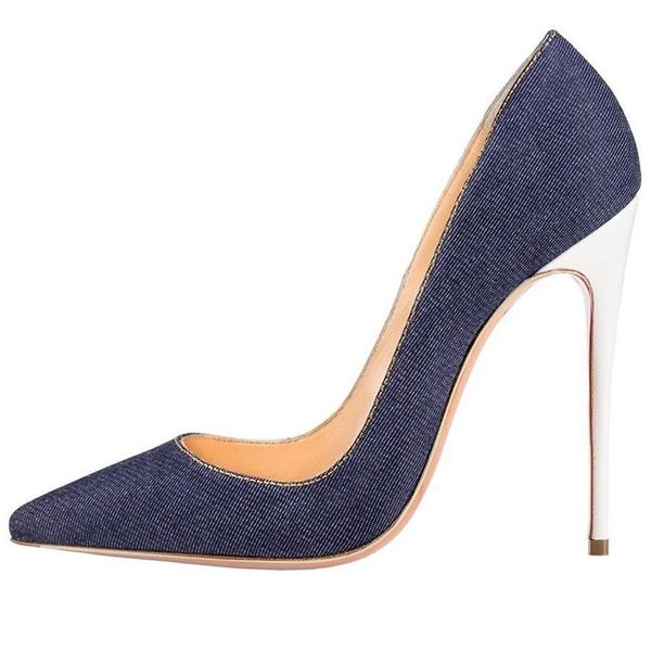 2021 the new female denim high-heeled shoes to toe stiletto heels ladies 34-46. ipvh, Black
2021 the new female denim high-heeled shoes to toe stiletto heels ladies 34-46. ipvh, Black