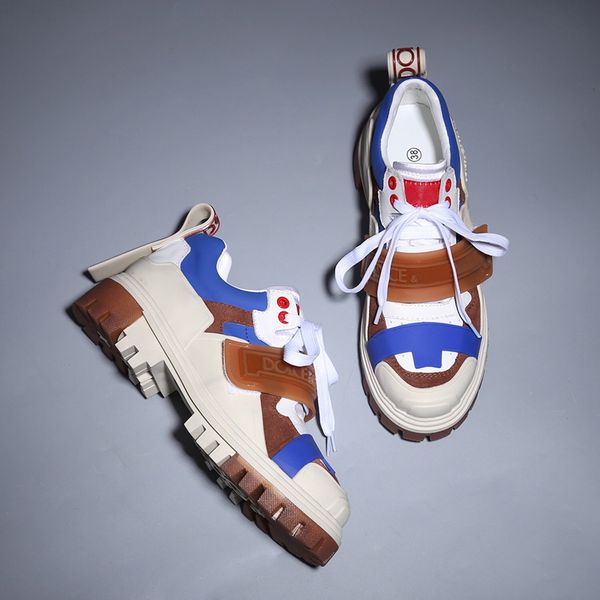 2020 spring and autumn show new low and thick sole leisure sports shoes lace up leather lovers single shoes fashion, Black
2020 spring and autumn show new low and thick sole leisure sports shoes lace up leather lovers single shoes fashion, Black