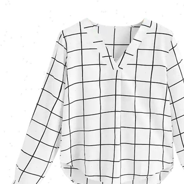 sleeper w401 2021 new fashion womens casual autumn long sleeve v neck office ladies plaid print shirt blouse autumn, White
sleeper w401 2021 new fashion womens casual autumn long sleeve v neck office ladies plaid print shirt blouse autumn, White