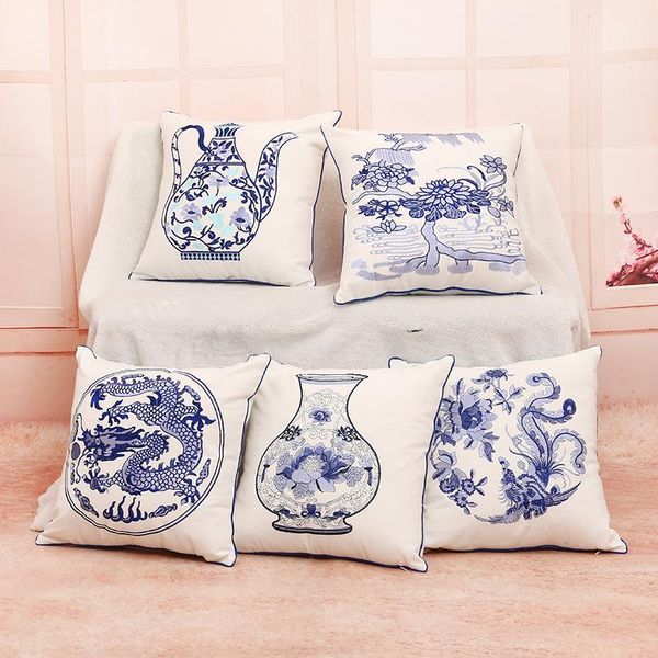 cushion/decorative pillow vintage chinese style cushion cover cotton linen blue and white porcelain case for sofa car home decorative pillow
cushion/decorative pillow vintage chinese style cushion cover cotton linen blue and white porcelain case for sofa car home decorative pillow
