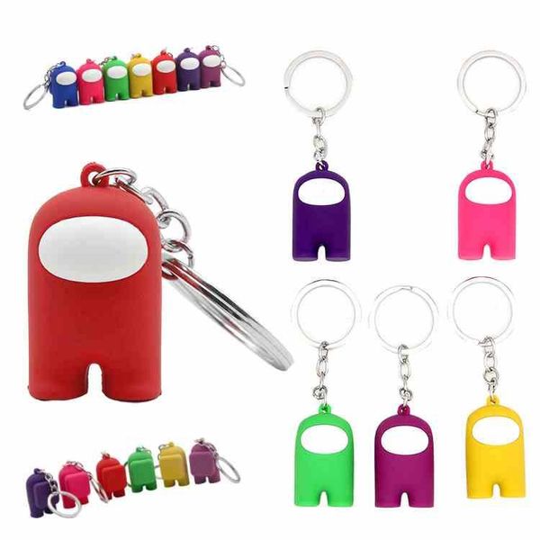Game Keychain Among Us Plush Toys Key Chain Wedding Gifts Bag Pendant Key Ring For Kids Boys And Girls Component Party Supplies Fy7375