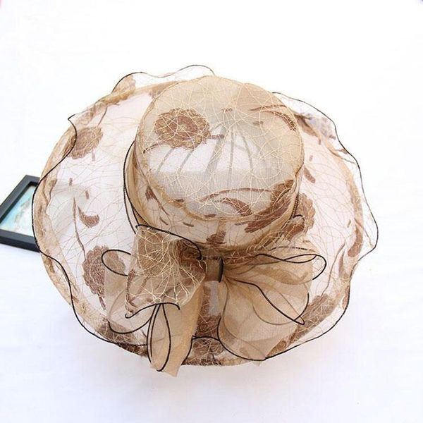 wide brim hats elegant lady women's silk lace sea beach hat bling dot bow flower summer sun wedding, Blue;gray
wide brim hats elegant lady women's silk lace sea beach hat bling dot bow flower summer sun wedding, Blue;gray