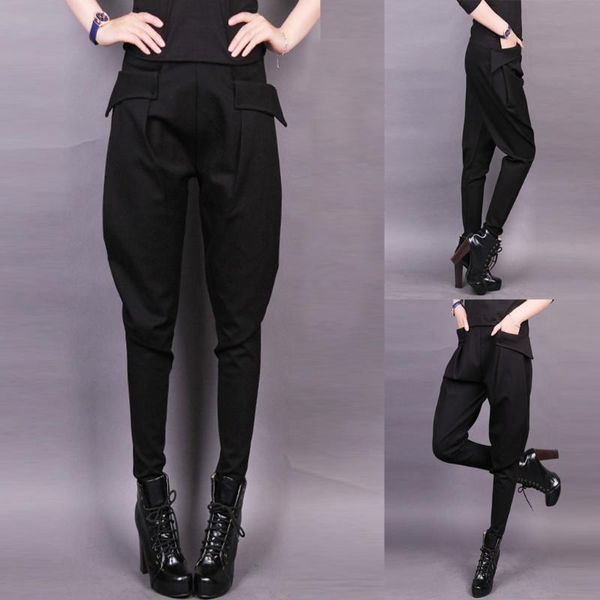 sagace ladies comfortable high waist harem pants small feet casual trousers plus size spring and summer trousers pure black, Black;white
sagace ladies comfortable high waist harem pants small feet casual trousers plus size spring and summer trousers pure black, Black;white