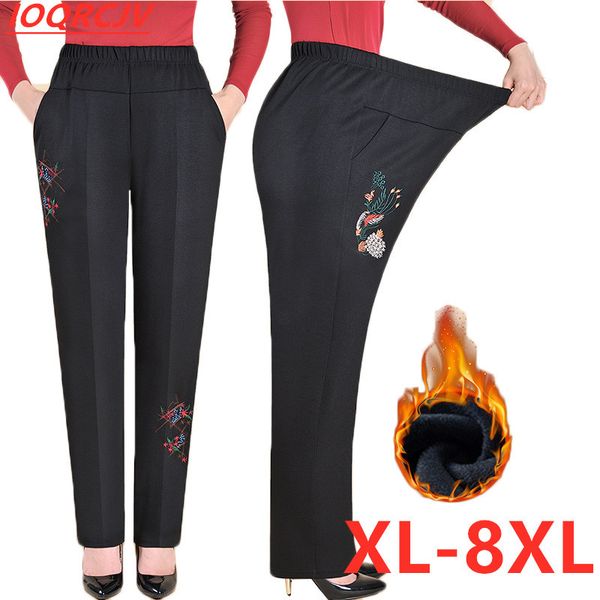 2021 new extra large women trousers new fall winter stretch embroidery plus size 8xl middle-aged female straight pants k3ve, Black;white
2021 new extra large women trousers new fall winter stretch embroidery plus size 8xl middle-aged female straight pants k3ve, Black;white