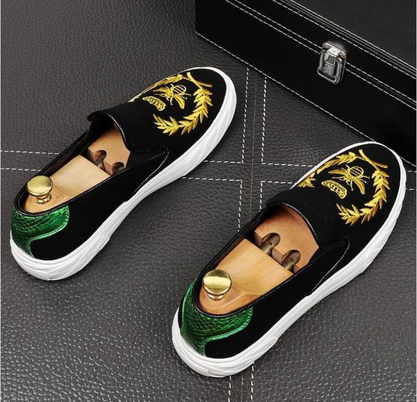 new men's fashion suede leather embroidery loafers mens casual printed moccasins oxfords shoes man party driving flats, Black
new men's fashion suede leather embroidery loafers mens casual printed moccasins oxfords shoes man party driving flats, Black