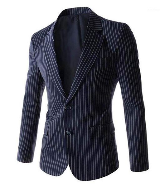 men's suits & blazers navy bule jacket custom made fashion striped formal wear men business dress blazer men1, White;black
men's suits & blazers navy bule jacket custom made fashion striped formal wear men business dress blazer men1, White;black