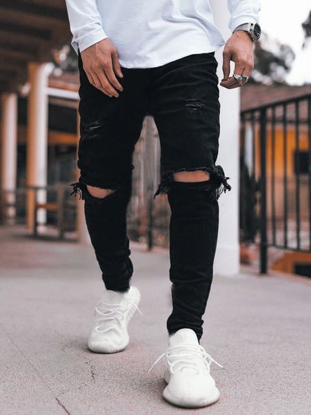 men ripped washed jeans i0zz#, Blue