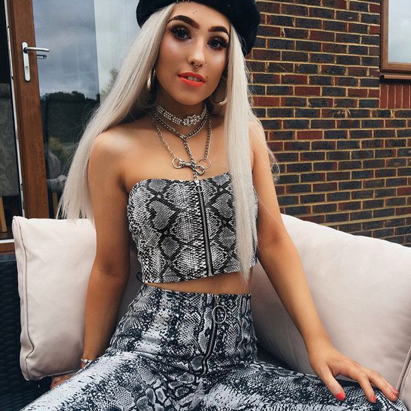 strapless tube women vogue zipper snake print bandeau underwear bras summer street style slim crop
strapless tube women vogue zipper snake print bandeau underwear bras summer street style slim crop