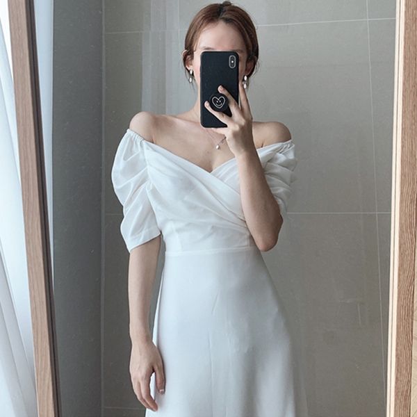 women's chic french elegant thin v-neck cross carefully machine retracted waist bubble skirt long skirt sleeve chiffon dress long iubfi, Black;gray
women's chic french elegant thin v-neck cross carefully machine retracted waist bubble skirt long skirt sleeve chiffon dress long iubfi, Black;gray