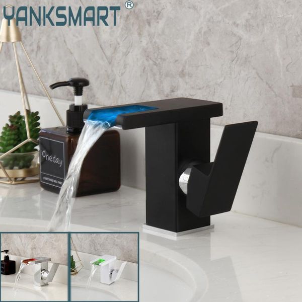 yanksmart led bathroom faucet basin sink deck mounted single handle faucets single hole waterfall and cold mixer water tap1
yanksmart led bathroom faucet basin sink deck mounted single handle faucets single hole waterfall and cold mixer water tap1