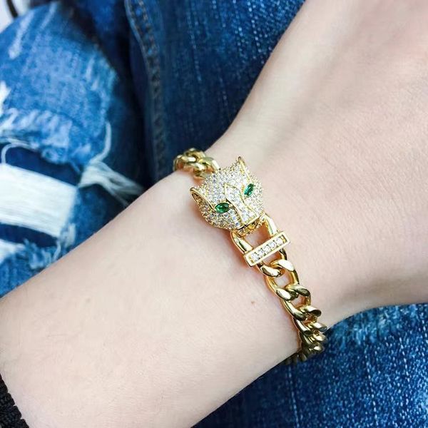 link, chain vintage style 316l stainless steel link panther bracelet with green eyes fashion women leopoard bracelets, Black
link, chain vintage style 316l stainless steel link panther bracelet with green eyes fashion women leopoard bracelets, Black