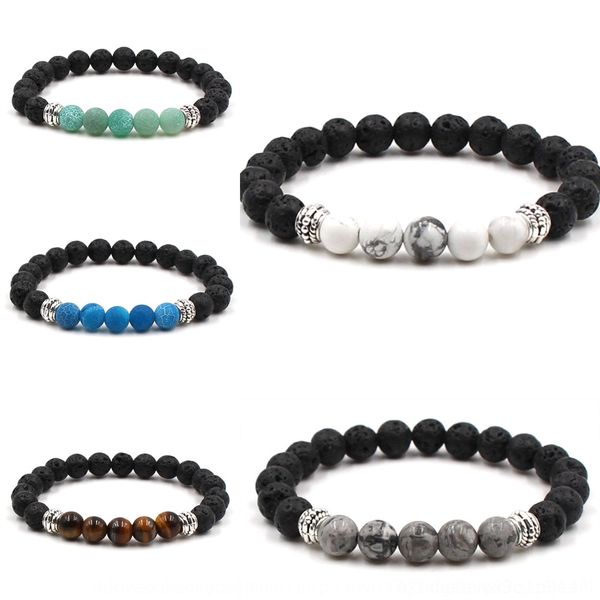 vspuf bracelet selling black volcanic tiger's eye white turquoise weathered agate stone men's and women's elastic bracelet 8m, Golden;silver
vspuf bracelet selling black volcanic tiger's eye white turquoise weathered agate stone men's and women's elastic bracelet 8m, Golden;silver