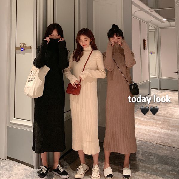 2021 new thick slim autumn winter knit sweater women female basic long straight turtleneck knited chic 0udl, Black;gray
2021 new thick slim autumn winter knit sweater women female basic long straight turtleneck knited chic 0udl, Black;gray