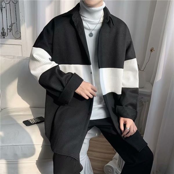 cardigan knitted men's spring autumn winter wear inschao color contrast salt jacket loose and lazy coat, Black;brown
cardigan knitted men's spring autumn winter wear inschao color contrast salt jacket loose and lazy coat, Black;brown