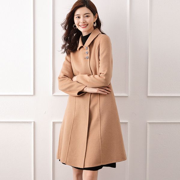 2021 new casaco pura feminino peter pan collar moda elegante longo single-breasted dupla face artesanal de l #111 tdco, Black
2021 new casaco pura feminino peter pan collar moda elegante longo single-breasted dupla face artesanal de l #111 tdco, Black