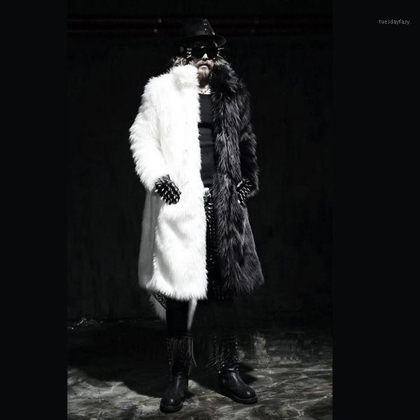men's wool & blends 2021 fashion shows men's casual personality hip-hop imitation fur long overcoats dust coat bar disco dancing m, Black
men's wool & blends 2021 fashion shows men's casual personality hip-hop imitation fur long overcoats dust coat bar disco dancing m, Black