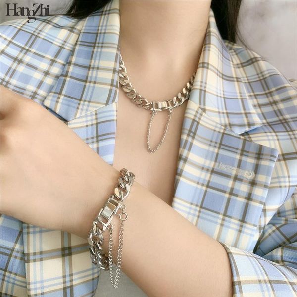 Hangzhi Europe and America wide version thick chain tassel necklace exaggerated metallic clavicle chain for women jewelry, Silver
Hangzhi Europe and America wide version thick chain tassel necklace exaggerated metallic clavicle chain for women jewelry, Silver