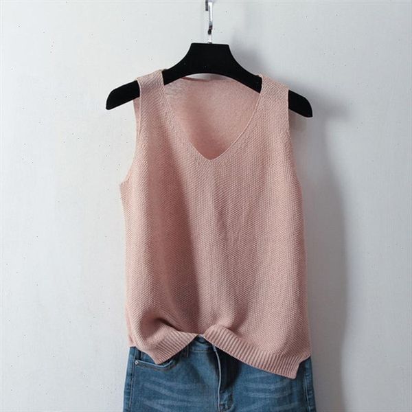 2021 summer sleeveless knit tank women rib vest ice silk female elasticity casual loose thin camisole v neck split, White
2021 summer sleeveless knit tank women rib vest ice silk female elasticity casual loose thin camisole v neck split, White