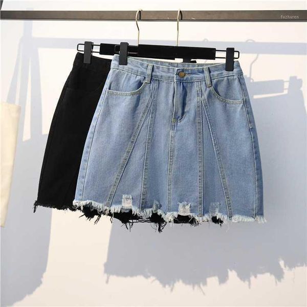 plus size l-4xl 2020 summer fashion women's tassel hole denim skirts female all-match a line skirt a23451, Black
plus size l-4xl 2020 summer fashion women's tassel hole denim skirts female all-match a line skirt a23451, Black